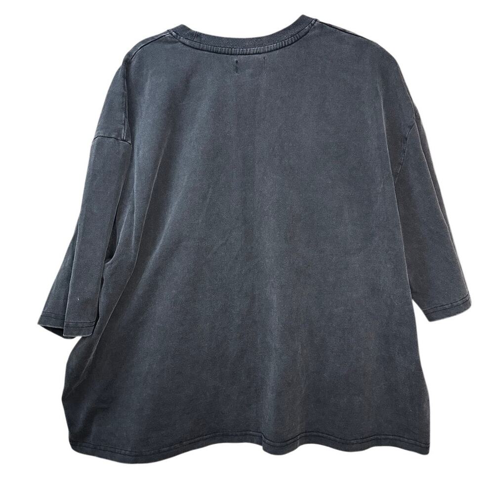 Machus‎ Private Label Men’s Oversized T Shirt Washed Black Size Small - Picture 2 of 5